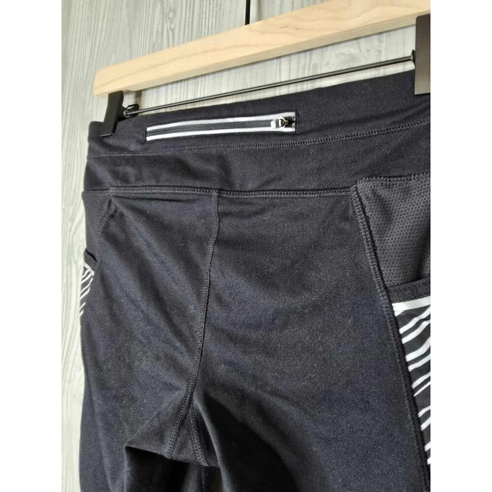 Athleta Sting Be Free Tight Leggings XS Black White Stripe - Picture 8 of 8